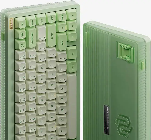 Alt view image 3 of 6 - NUPHY Halo75 V2 Mechancial Gaming Kyeboard,75% Wireless Hot Swappable Bluetooth keyboard,83 Kyes RGB Backlit Keyboard,Support Bluetooth/2.4GHz/USB-C - Green, Raspberry (46gf)