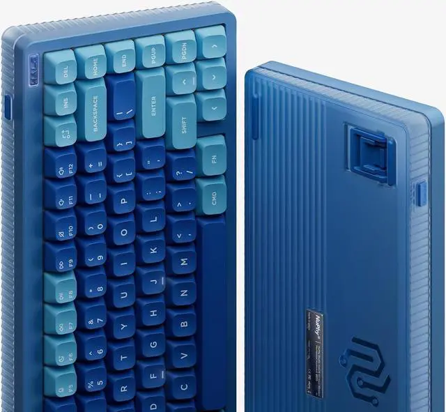 Alt view image 3 of 6 - NUPHY Halo75 V2 Mechancial Gaming Kyeboard,75% Wireless Hot Swappable Bluetooth keyboard,83 Kyes RGB Backlit Keyboard,Support Bluetooth/2.4GHz/USB-C - Blue, Mint (37gf)