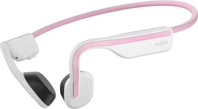 Main image of SHOKZ OpenMove - Open-Ear Bluetooth Sport Headphones, Bone Conduction Wireless Earphones, Sweatproof for Running and Workouts, with Sticker Pack, Pink