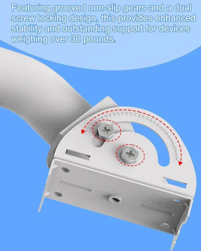 Alt view image 5 of 7 - Universal Antenna Mount,11 Inches J Pole and Wall-Mounted Mounting Bracket for Outdoor Point to Point Access Point CPEs, TV Antennas, Wireless Bridges, Starlink Mini Dish and More