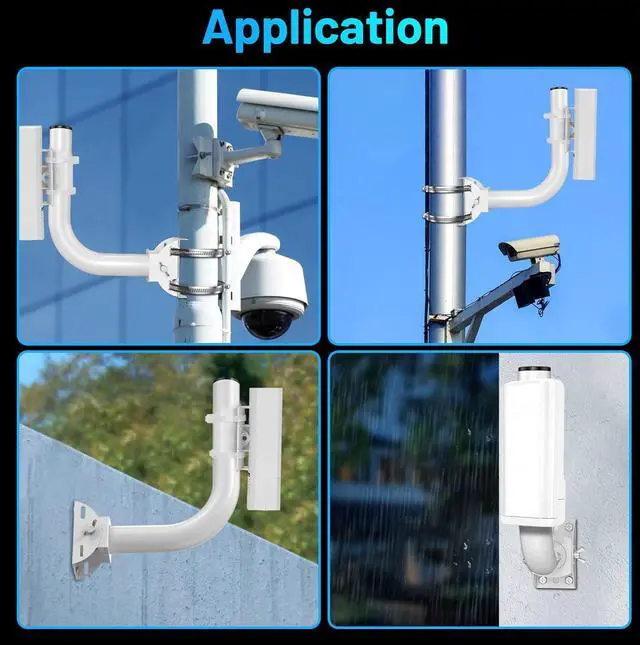 Alt view image 7 of 7 - Universal Wireless Bridge Bracket Mount, Pole and Wall-Mounted Mount for Outdoor Point to Point AP Access Point Client Bridge CPE,2-Pack