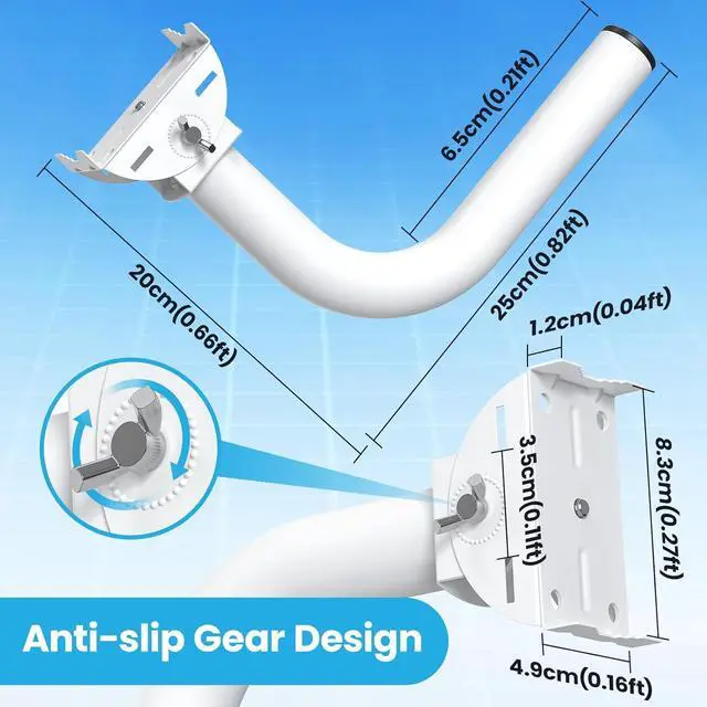 Alt view image 4 of 7 - Universal Wireless Bridge Bracket Mount, Pole and Wall-Mounted Mount for Outdoor Point to Point AP Access Point Client Bridge CPE,4-Pack