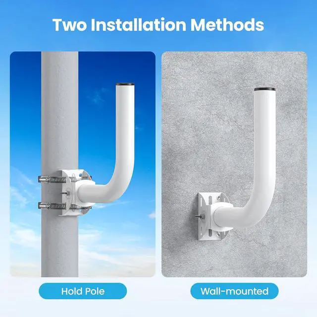 Alt view image 2 of 7 - Universal Wireless Bridge Bracket Mount, Pole and Wall-Mounted Mount for Outdoor Point to Point AP Access Point Client Bridge CPE,4-Pack