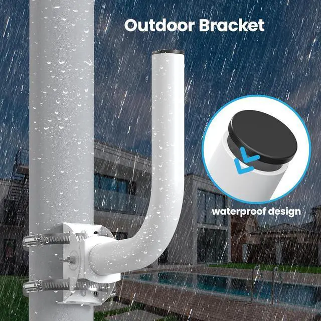 Alt view image 5 of 7 - Universal Wireless Bridge Bracket Mount, Pole and Wall-Mounted Mount for Outdoor Point to Point AP Access Point Client Bridge CPE,4-Pack