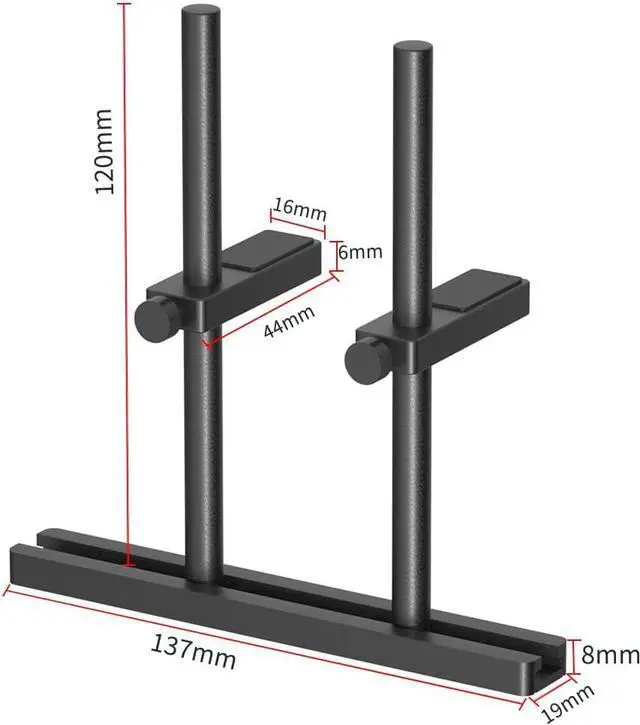 Alt view image 2 of 5 - GPU Support Bracket Dual Brace: Fan mounting Adjustable Aluminum Graphics Card GPU Sag Bracket Video Card Stand Holder Graphics Card Bracket, Support Big GPU - Black 128mm