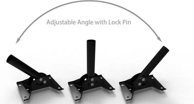 Alt view image 5 of 7 - Adjustable Outdoor Antenna Mounting Pole - Universal J Pipe Mount for Antenna & Weather Station - Easy Installation, Solid Structure, Weather Proof (Diameter 1 1/4", Length 33 1/4")