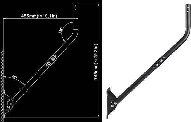 Alt view image 3 of 7 - Adjustable Outdoor Antenna Mounting Pole - Universal J Pipe Mount for Antenna & Weather Station - Easy Installation, Solid Structure, Weather Proof (Diameter 1 1/4", Length 33 1/4")