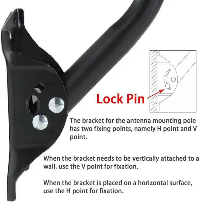Alt view image 7 of 7 - Adjustable Outdoor Antenna Mounting Pole - Universal J Pipe Mount for Antenna & Weather Station - Easy Installation, Solid Structure, Weather Proof (Diameter 1 1/4", Length 33 1/4")