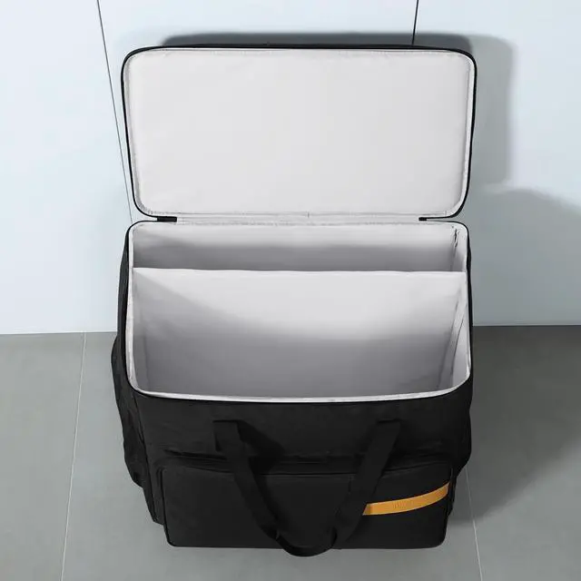 Alt view image 4 of 6 - Desktop Computer Carrying Case, Computer Tower Travel Case with wheels and Drawbar, Suitcase for Pc and Monitors (27in)