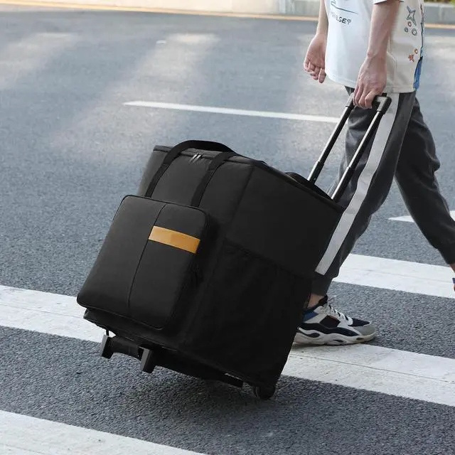 Alt view image 2 of 6 - Desktop Computer Carrying Case, Computer Tower Travel Case with wheels and Drawbar, Suitcase for Pc and Monitors (27in)