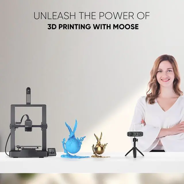 Alt view image 6 of 7 - 3D Scanner for 3D Printing, Handheld 3D Model Scanner with 0.03mm High Detailed Precision, 24-bit Color Camera, Anti-Shake Lenses, Compatible with Windows/MacOS, Moose (Premium)