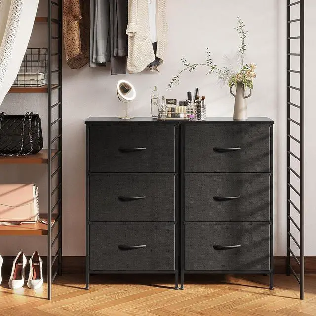 Alt view image 7 of 7 - Dresser for Bedroom Nightstand Small Dresser Chest of Drawers End Table for Living Room, Closet Dresser with 3 Storage Drawers Organizer Clothes, Black
