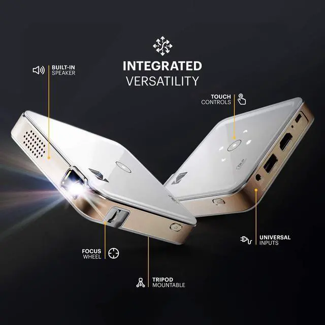 Alt view image 2 of 5 - KODAK Luma 150 Ultra Mini Pocket Pico Projector - Built in Rechargeable Battery & Speaker, 1080P Support Portable Wireless LED DLP Movie & Video Travel Projector, connects to iPhone and Android