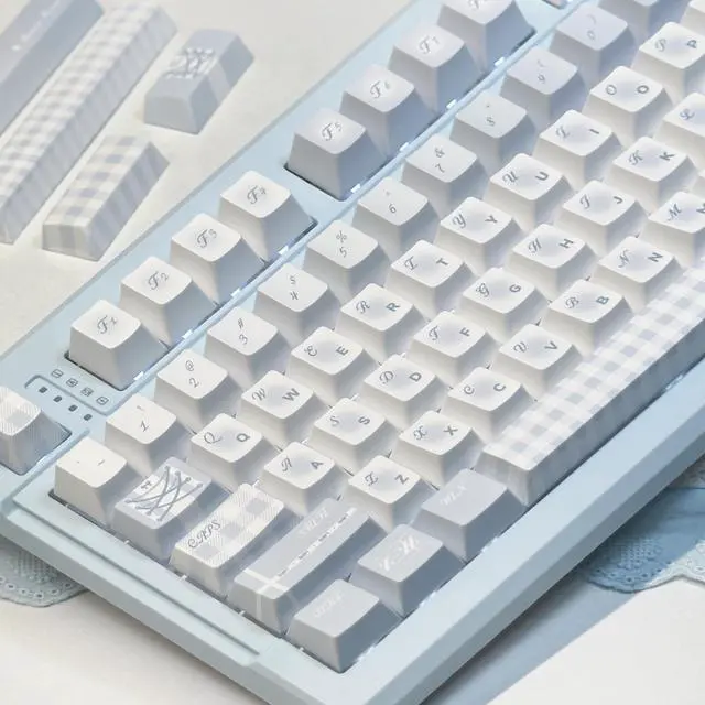 Main image of Monsoon Movement Keycaps Set Cherry Profile Cute Round Keycaps 131 Keys Custom Dye-Sublimation Keyboard Keycaps for 60% 65% 70% 75% 100% Cherry Gateron MX Switches Mechanical Keyboards (Keycaps Only)