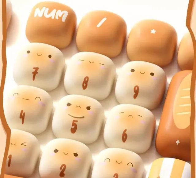 Alt view image 2 of 5 - Mantou Paradise - PBT Keycaps Set XOG Profile Cute Round Keycaps 138 Keys Custom Keyboard Keycaps for 60% 65% 70% 75% 100% Cherry Gateron MX Switches Mechanical Keyboards (Keycaps Only)