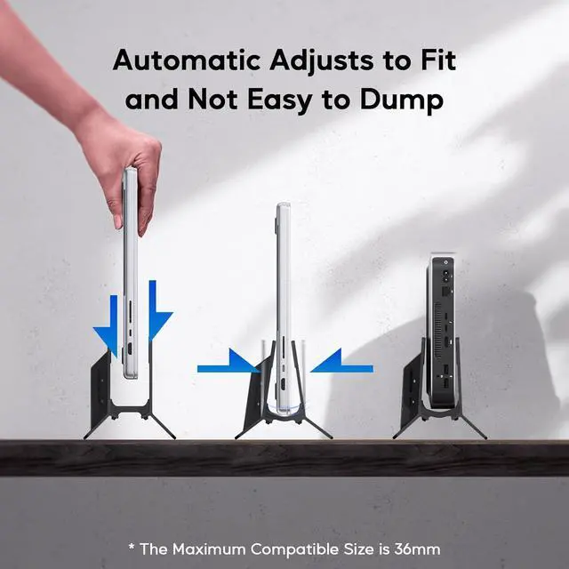 Alt view image 6 of 7 - Vertical MacBook Docking Station, Docking Station for Mac Mini with M.2 NVMe case for MacBook Pro/Air, 4K@60Hz HDMI, 2USB C 10Gbps, SD/TF, 100W PD, RJ45, 2 USB A for Windows Black
