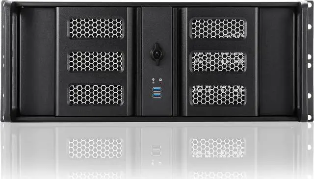 Alt view image 2 of 6 - 4U Rackmount Server Chassis with 3x5.25 Front Bays+7x3.5 +3x2.5 Drive Bays