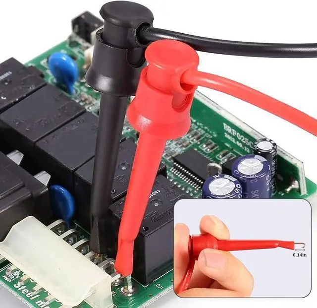 Alt view image 6 of 6 - 25-Piece Multimeter Leads Kit, Professional and Upgraded Test Leads Set with Replaceable Gold-Plated Multimeter Probes, Alligator Clips, Test Hooks and Back Probe Pins.