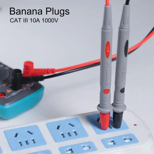 Alt view image 7 of 7 - 19Pcs Electrical Multimeter Test Leads Set with Alligator Clips Test Hook Test Probes Lead Professional,5 Colors Jumper Wires Kit 1000V 10A CAT.II