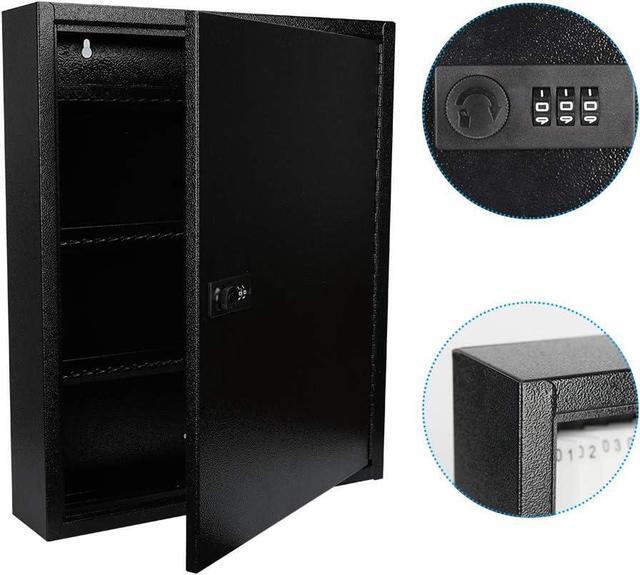 Alt view image 6 of 7 - 100Keys Key Cabinet Organizer, Key Lock Box Wall Mount with Code, Large Keys Storage Combination Lock Box,17"x 12.99" x 3.26" (Black,100 Key)