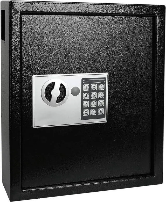 Main image of Electronic 40 Keys Cabinet Wall Mount,Digital Key Safe Lock Box,Large Security Lockbox for House Key,Heavy Duty Combination Lock Storage,14.37'' X 11.8'' X3.93'' (Black,40 Keys)