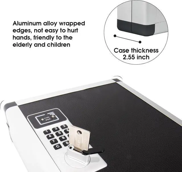 Alt view image 5 of 7 - Key Organizer Lock Box with Combination Lock, Key Box Wall Mount with Code Lock and Key Tag for House Keys Outdoor Key Cabinet (Black, 24 Slots) 8.46 * 2.55 * 13 Inch