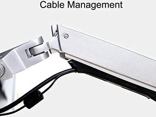 Alt view image 5 of 5 - Wall Mount Laptop Holder Ultra Long Arm Aluminum Mechanical Spring Full Motion Laptop Mount Arm Monitor Holder Lapdesk (Silver)