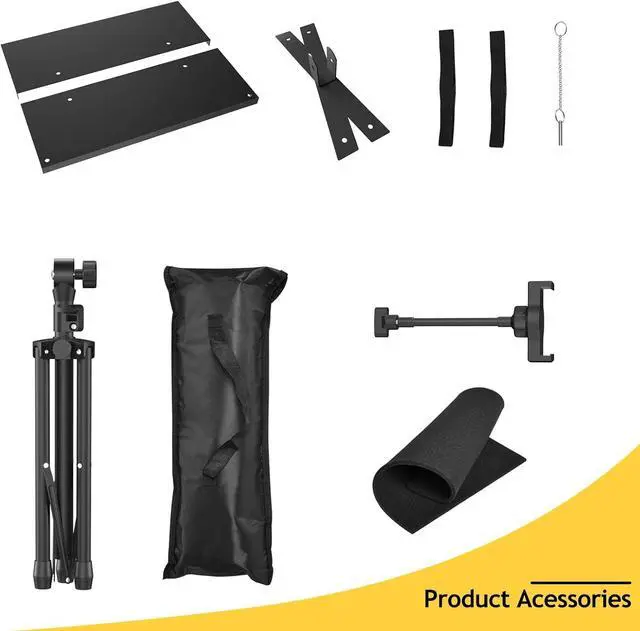 Alt view image 7 of 7 - Projector Stand Tripod - Laptop Tripod Projector Stand Adjustable Height 22 to 47 Inch, Projector Tripod Stand, Tripod for Porjector, Projector Stand for Outdoor Movies