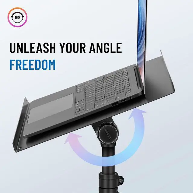 Alt view image 2 of 7 - Projector Tripod Stand Adjustable: Height 26 to 51.5in Projector Laptop Stand Portable Multifunctional DJ Rack Stand for Outdoor Movies Computer Book DJ Equipment CY0331