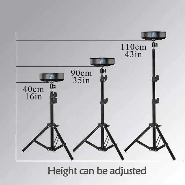 Alt view image 2 of 7 - Projector Tripod Stand, Portable Tripod Mount Floor Stand, Folding Floor Tripod Stand, Outdoor Stand for Projector,Camera, Webcam 18" to 40" (Withstand 3pounds 1.5kgs)
