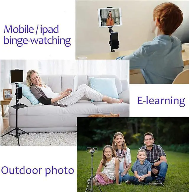 Alt view image 4 of 7 - Tripod Stand, Mini projector stand,Lightweight Portable Projector Photography Stand Camera Tripod Adjustable Height 20" to 61" Floor Stand Holder, inculded 360° Rotatable Head Ball (withstand 3pound)