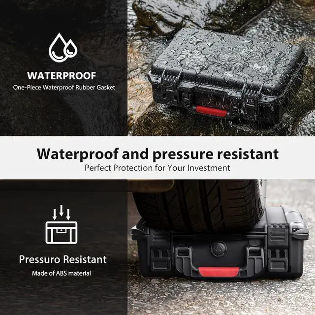 Alt view image 4 of 7 - OSMO Pocket 3 Hard Case, Multifunctional Portable Waterproof Hard Case for DJI OSMO Pocket 3 Creator Combo Camera Accessories