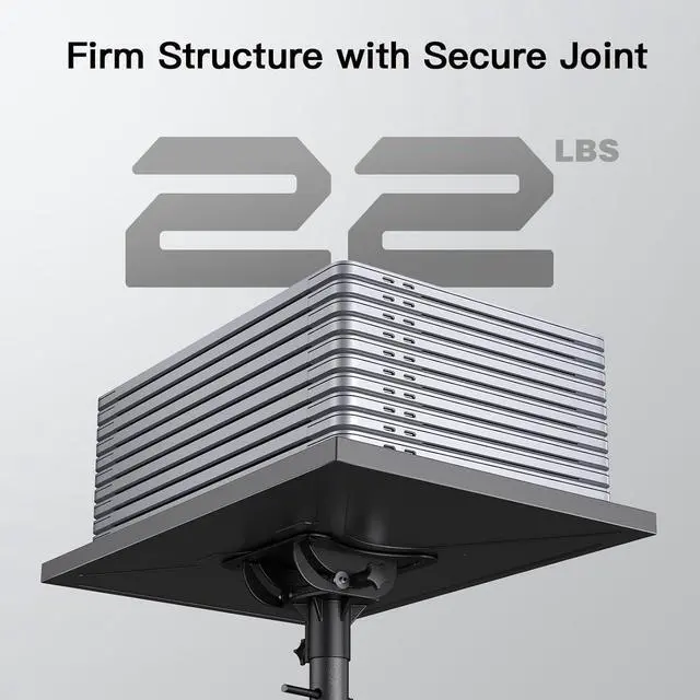 Alt view image 3 of 7 - Height Adjustable Projector Tripod Stand for 26 to 51 in, Foldable Laptop Tripod Stand, Portable Outdoor Projector Stand for Laptop, Projector, DJ, or Sheet Music-AMPS02