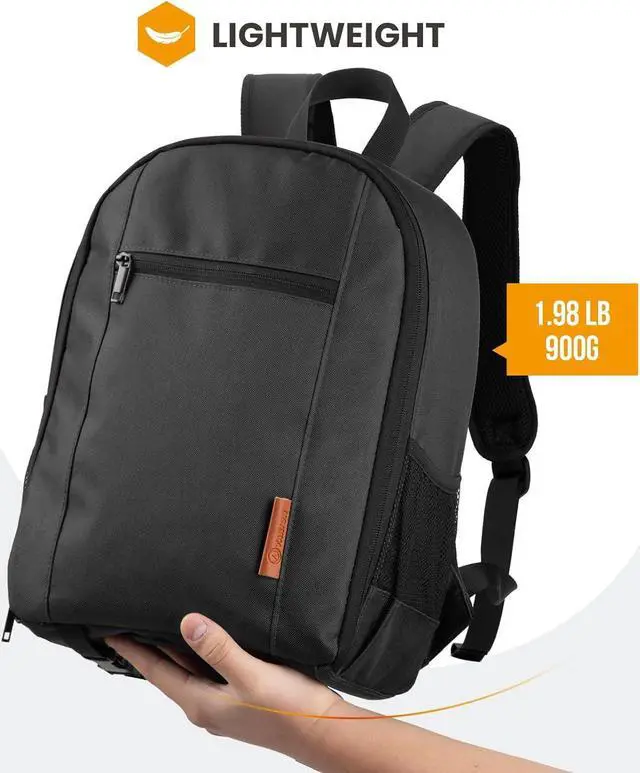 Alt view image 7 of 7 - Camera Bag DSLR Camera Backpack with Waterproof Raincover Laptop Compartment Photography Backpack Case Photo Bag for Women Men Photographers DSLR SLR Mirrorless Camera Lens Tripod Black TB-M