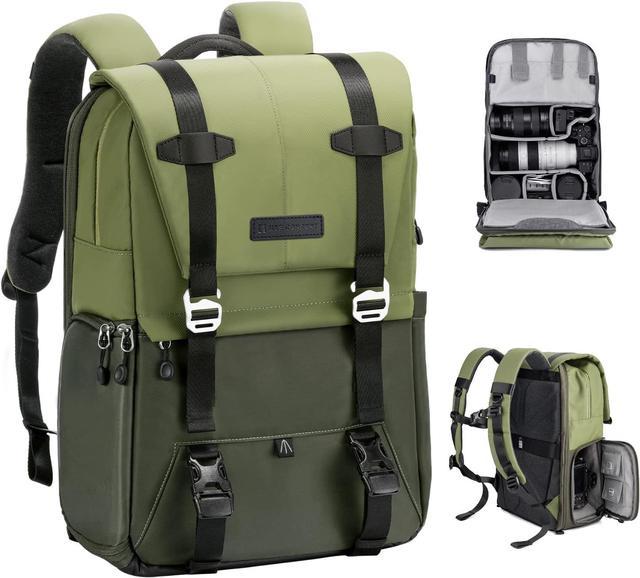 Camera Backpack Camera Bags for Photographers Large Capacity Camera Case with Raincover 15 15.6 Inch Laptop Compartment Compatible for Canon Nikon Sony DJI Mavic Drone Backpack 20L Green Newegg