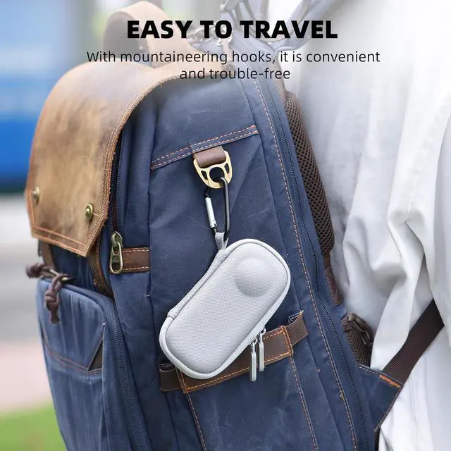 Alt view image 6 of 7 - Carrying Case for Insta360 X3, Portable Storage Bag Lens Protective Cover Hard Shell Protector Travel Case with wrist strap for Insta360 ONE X X2 X3 Camera Accessories(Not for X4)