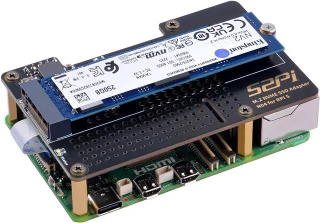 Main image of N04 M.2 NVMe to PCIe Adapter for Raspberry Pi 5, Support M.2 NVMe SSD 2230 2242 2260 2280