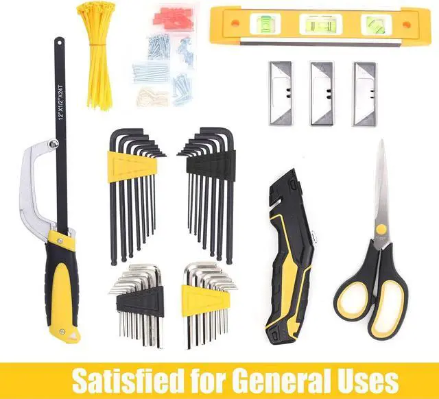 Alt view image 7 of 7 - 467-Piece Household Home Tool Sets for Mechanics, 16-Inch Tool Bag with Heavy Duty Home Tool Kit Included, Tool Sets for Men, Tool Kits for Home General Maintenance, Basic Applications