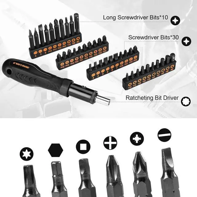 Alt view image 5 of 7 - 218-Piece General Household Hand Tool kit, Professional Auto Repair Tool Set for Homeowner, General Household Hand Tool Set with Plier, Screwdriver Set, Socket Set, with Portable Storage Case