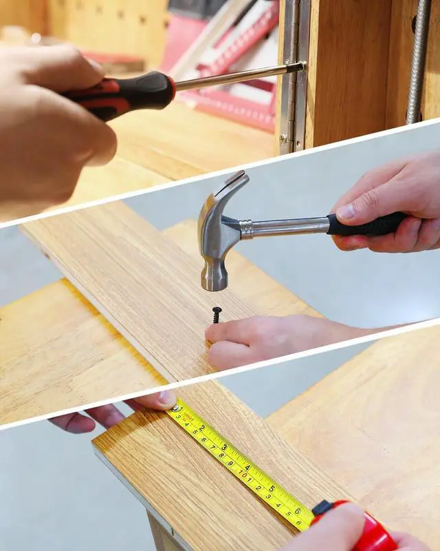 Alt view image 6 of 7 - Home Repair Tool Kit - 149 Pieces Basic Home Repair Tool Set, General Mechanic Tool Set, General Household Tool Kit with Plastic Toolbox, Perfect for Homeowner, Office & College Repairs