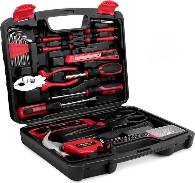 Main image of Home Repair Tool Kit - 149 Pieces Basic Home Repair Tool Set, General Mechanic Tool Set, General Household Tool Kit with Plastic Toolbox, Perfect for Homeowner, Office & College Repairs