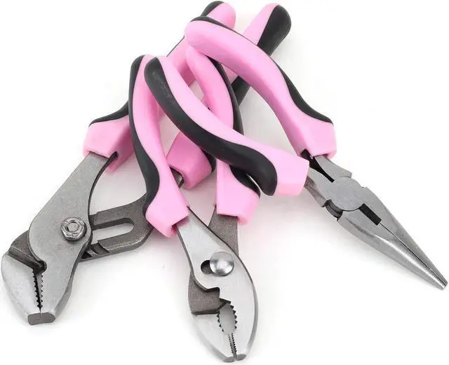 Alt view image 4 of 7 - PINK,267-Piece Pink Tool Set, Home Repairing Tool Kit with 13-Inch Wide Mouth Open Tool Bag, Mechanics Hand Tool Kit for DIY, Home Maintenance