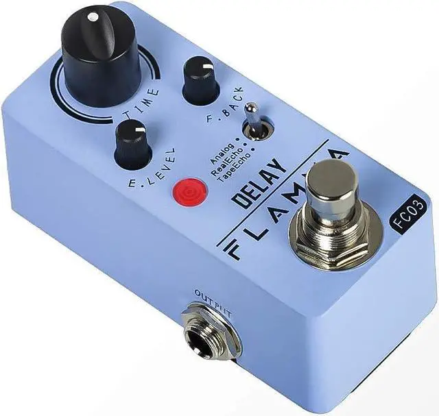 Alt view image 4 of 6 - FC03 Delay Pedal Electric Guitar 3 Delay Effects Modes Analog Real Echo Tape Echo True Bypass