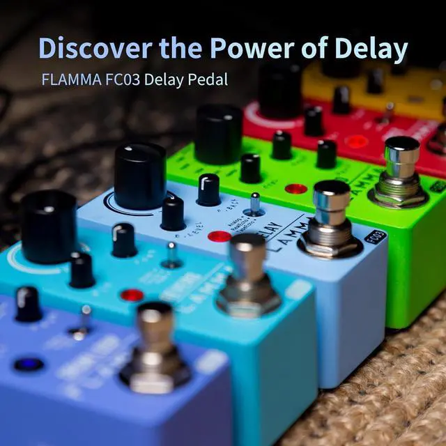 Alt view image 2 of 6 - FC03 Delay Pedal Electric Guitar 3 Delay Effects Modes Analog Real Echo Tape Echo True Bypass