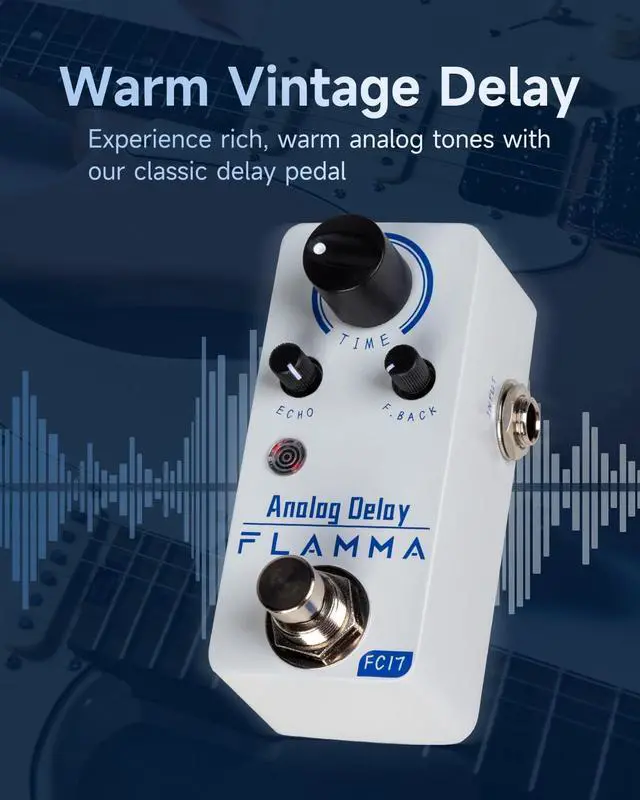Alt view image 2 of 7 - FC17 Analog Delay Pedal Vintage Delay Effects Electric Guitar Pedal True Bypass