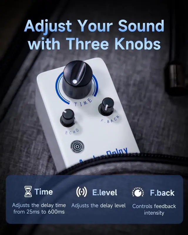 Alt view image 3 of 7 - FC17 Analog Delay Pedal Vintage Delay Effects Electric Guitar Pedal True Bypass