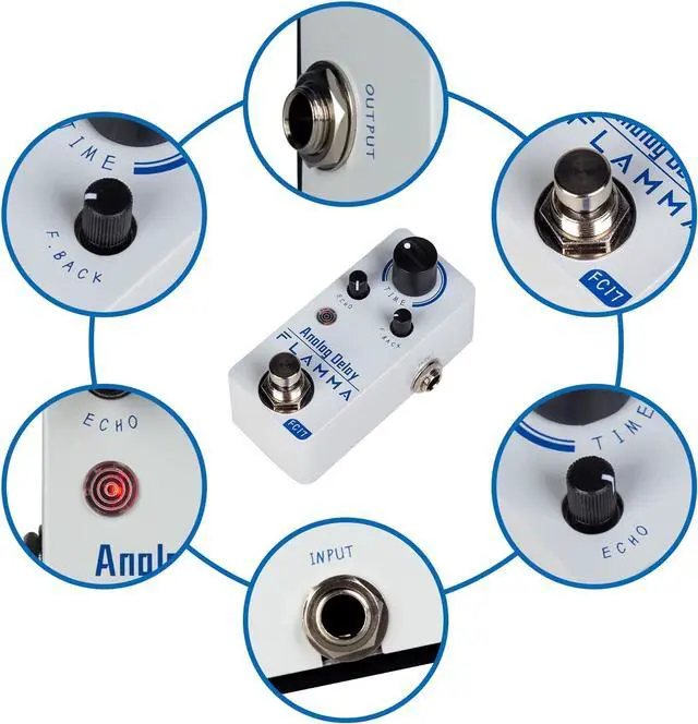 Alt view image 6 of 7 - FC17 Analog Delay Pedal Vintage Delay Effects Electric Guitar Pedal True Bypass