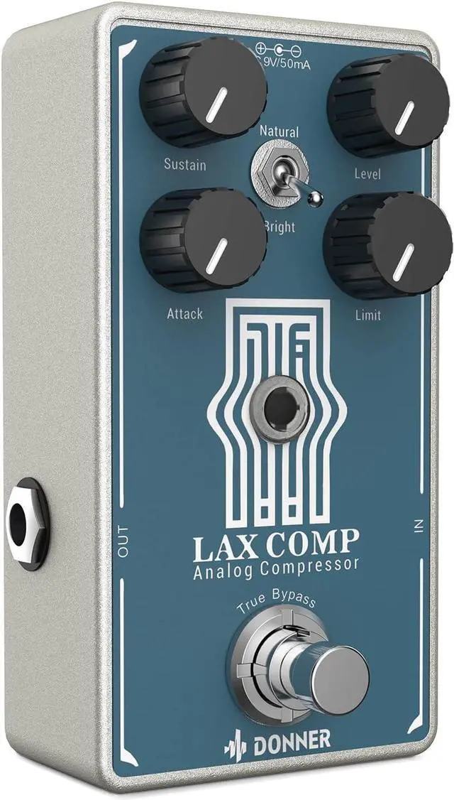 Main image of Compressor Guitar Pedal, Lax Comp Compressor Pedal for Electric Guitar and Bass, Classic Peak Limiter Style Compressor with 2 Band EQ Boost Effect Pure Analog True Bypass