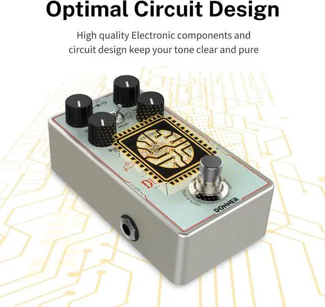 Alt view image 4 of 6 - Overdrive Guitar Pedal, Dumbal Drive Overdrive Pedal for Electric Guitar, Dumble Style Overdrive with 2 Band EQ Boost Effect Pure Analog True Bypass