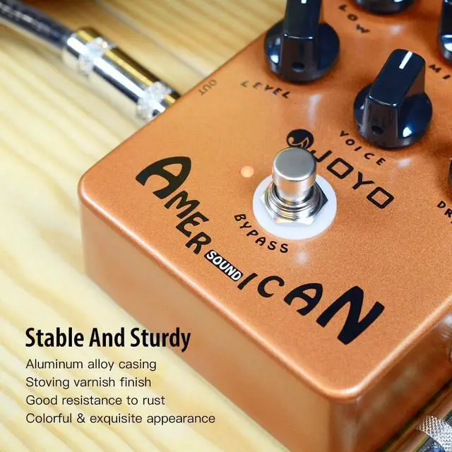 Alt view image 7 of 7 - American Sound Amp Simulator Pedal of Fd 57 Deluxe Amplifier from Clean to Overdrive Sound for Electric Guitar Effect - Bypass (JF-14)